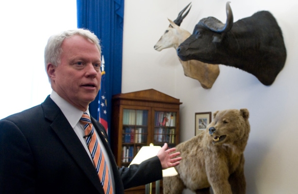 Paul Broun, Republican, and some animals he killed and ate.