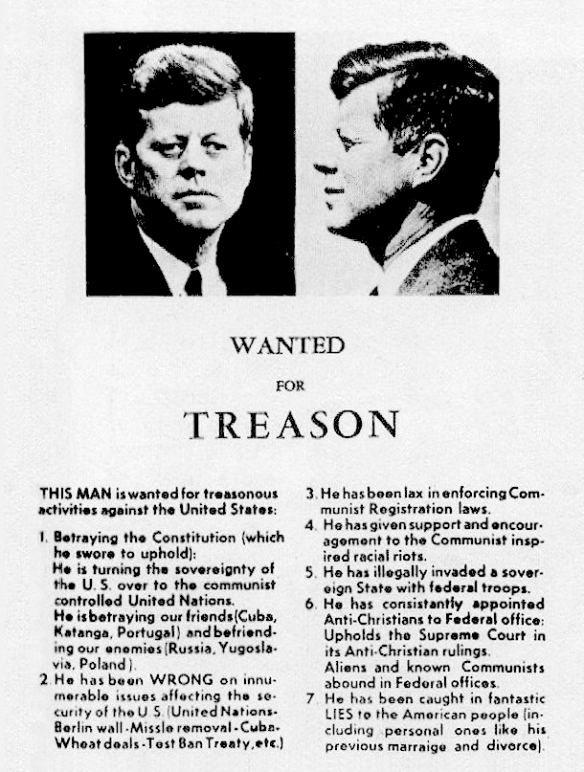 kennedy wanted for treason