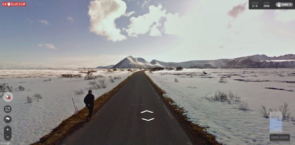 geo guy walking northern tip of Norway